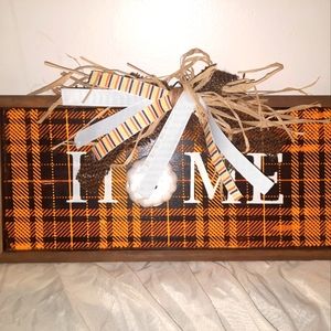 "Home" decor sign